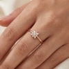 Baguette Stone Snowflake Gold Ring