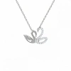 Double Swan Necklace