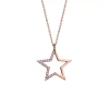 Modern Taşlı Yıldız Gümüş Kolye