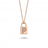 P Harfi Kilit Altın Kolye