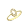 Pırlantalı Oval Pave Taşlı Yüzük