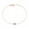 Renkli Mavi Taşlı Modern Altın Bileklik