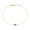 Renkli Yeşil Taşlı Modern Altın Bileklik