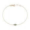 Renkli Yeşil Taşlı Modern Altın Bileklik