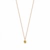 Colorful Gold Necklace with Yellow Stone