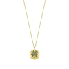 Yuvarlak Yonca Şans Altın Kolye