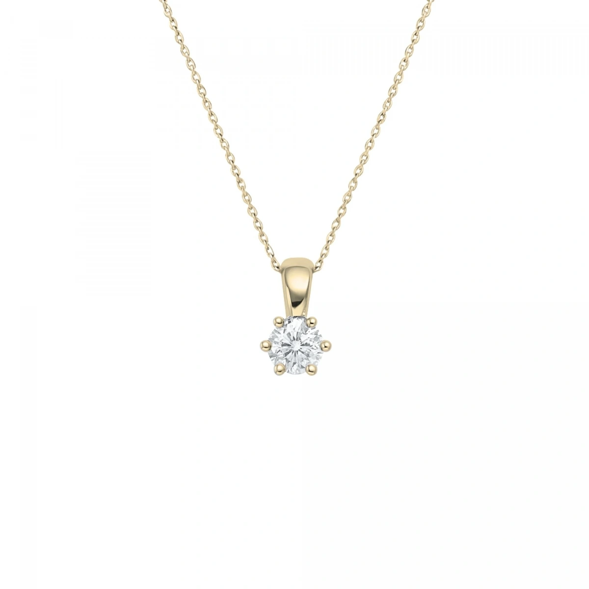 0,05 ct Amor Tektaş Pırlanta Kolye