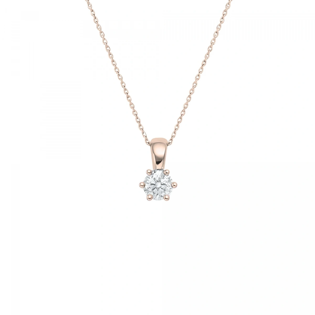 0,05 ct Amor Tektaş Pırlanta Kolye