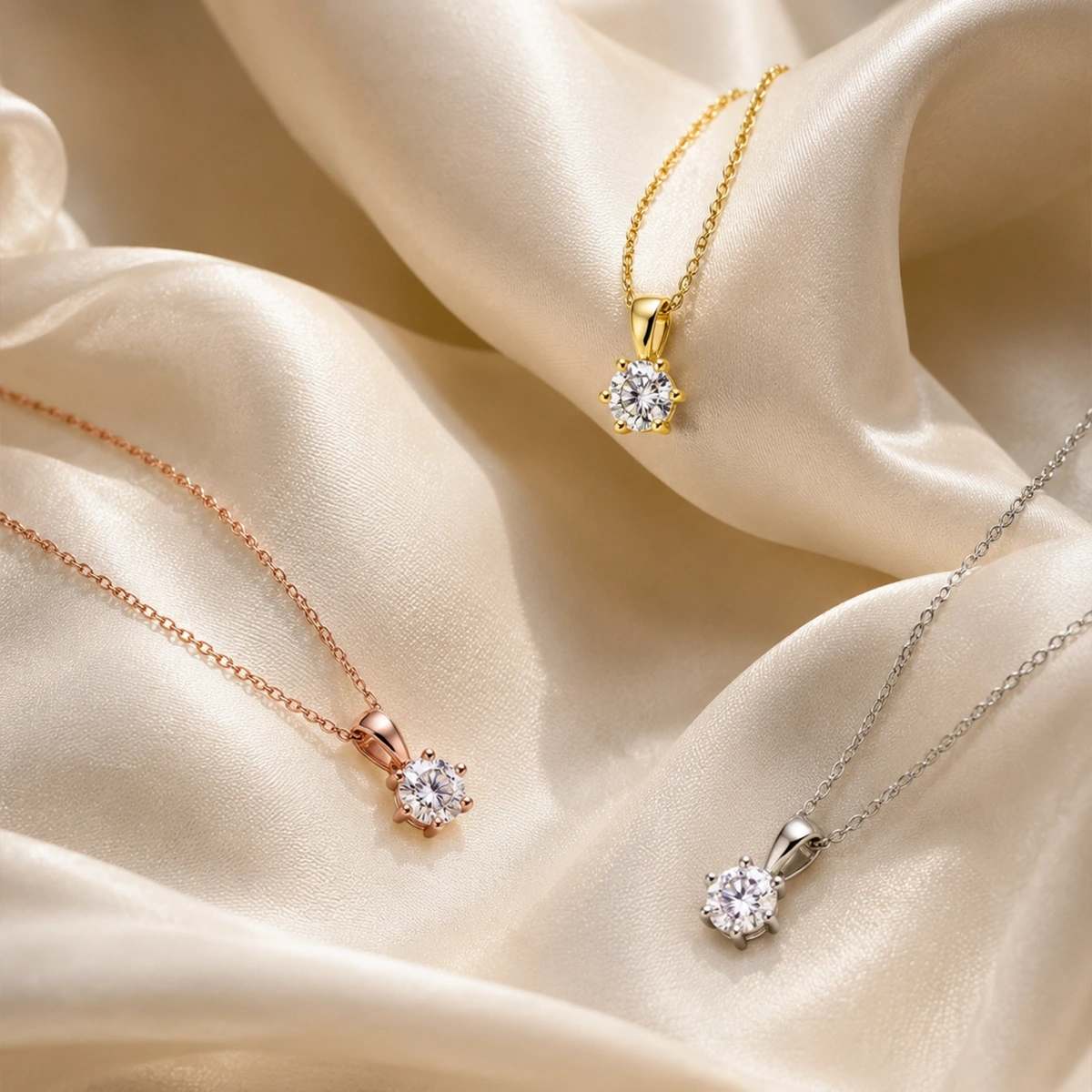 0,05 ct Amor Tektaş Pırlanta Kolye