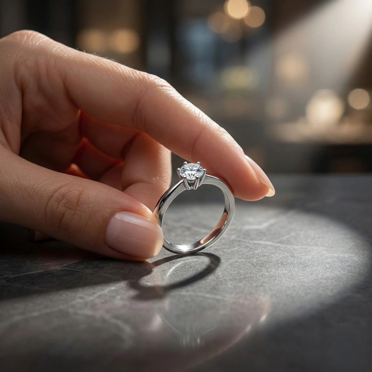 0,05 ct Amor Tektaş Pırlanta Yüzük