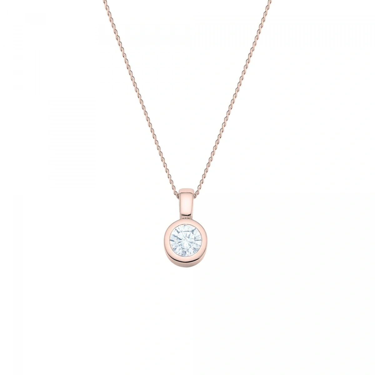 0,05 ct Moren Tektaş Pırlanta Kolye