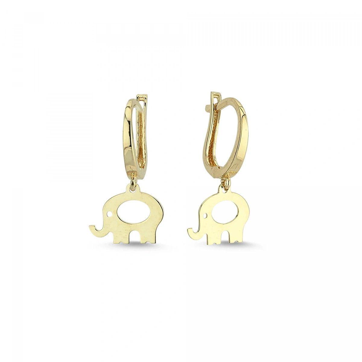 Şans Fili Altın Küpe