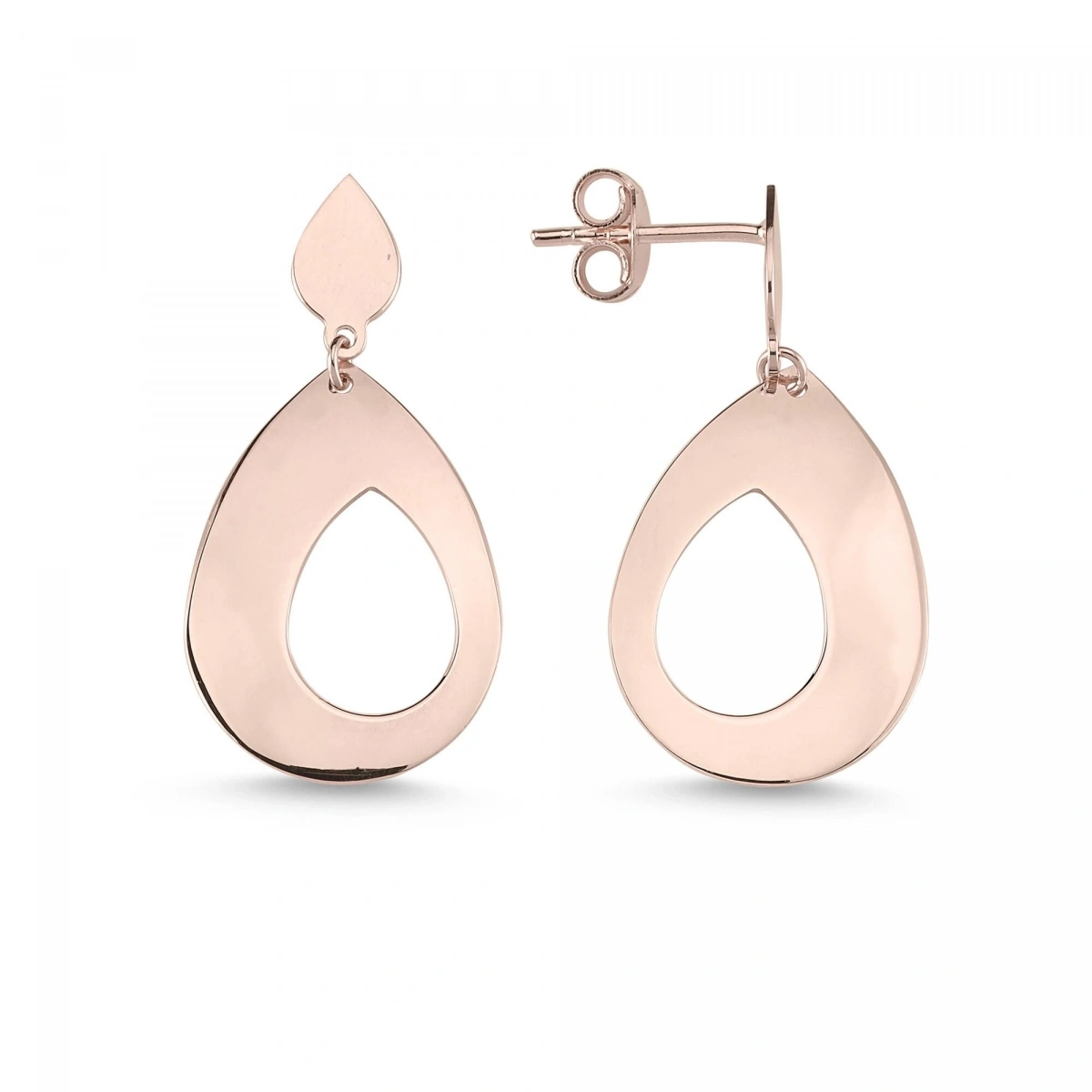 Damla Sallantılı Altın Küpe