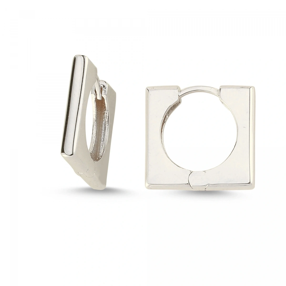 Kare Modern Altın Küpe