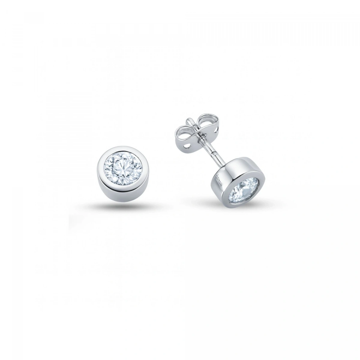 0,05 ct Moren Tektaş Pırlanta Küpe