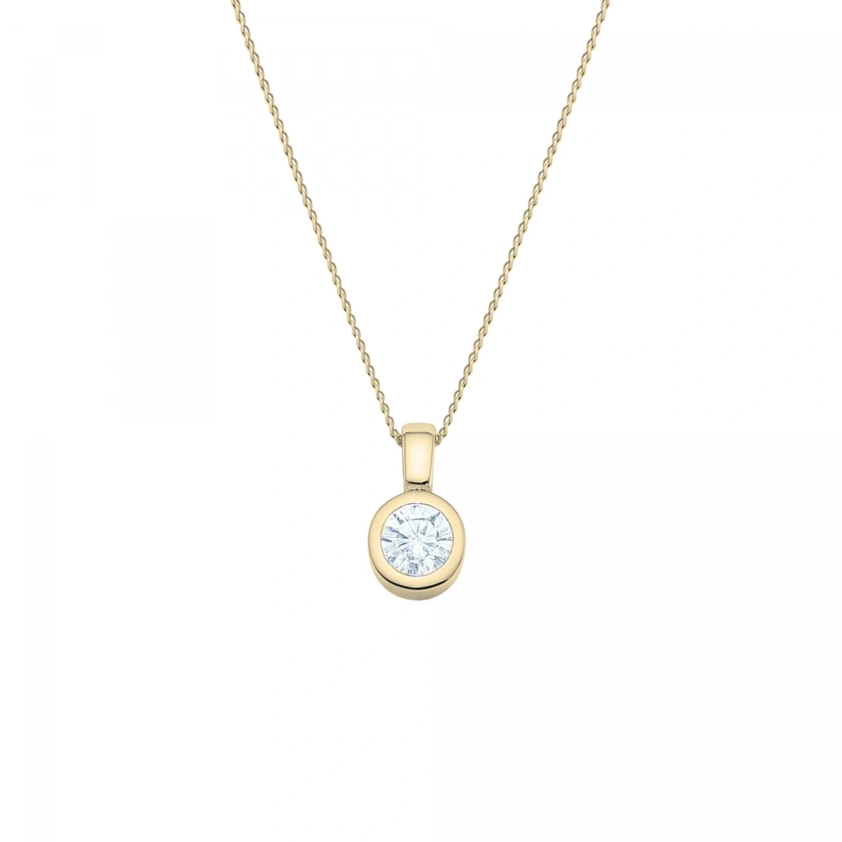 0,05 ct Moren Tektaş Pırlanta Kolye