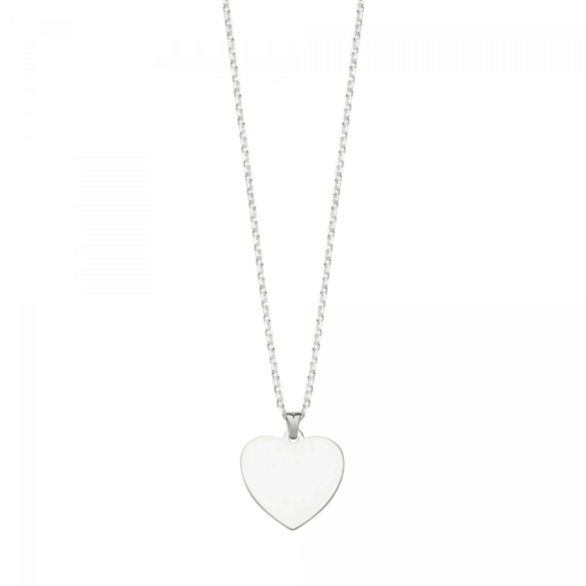 Lazer Kesim Küçük Kalp Plaka Kolye