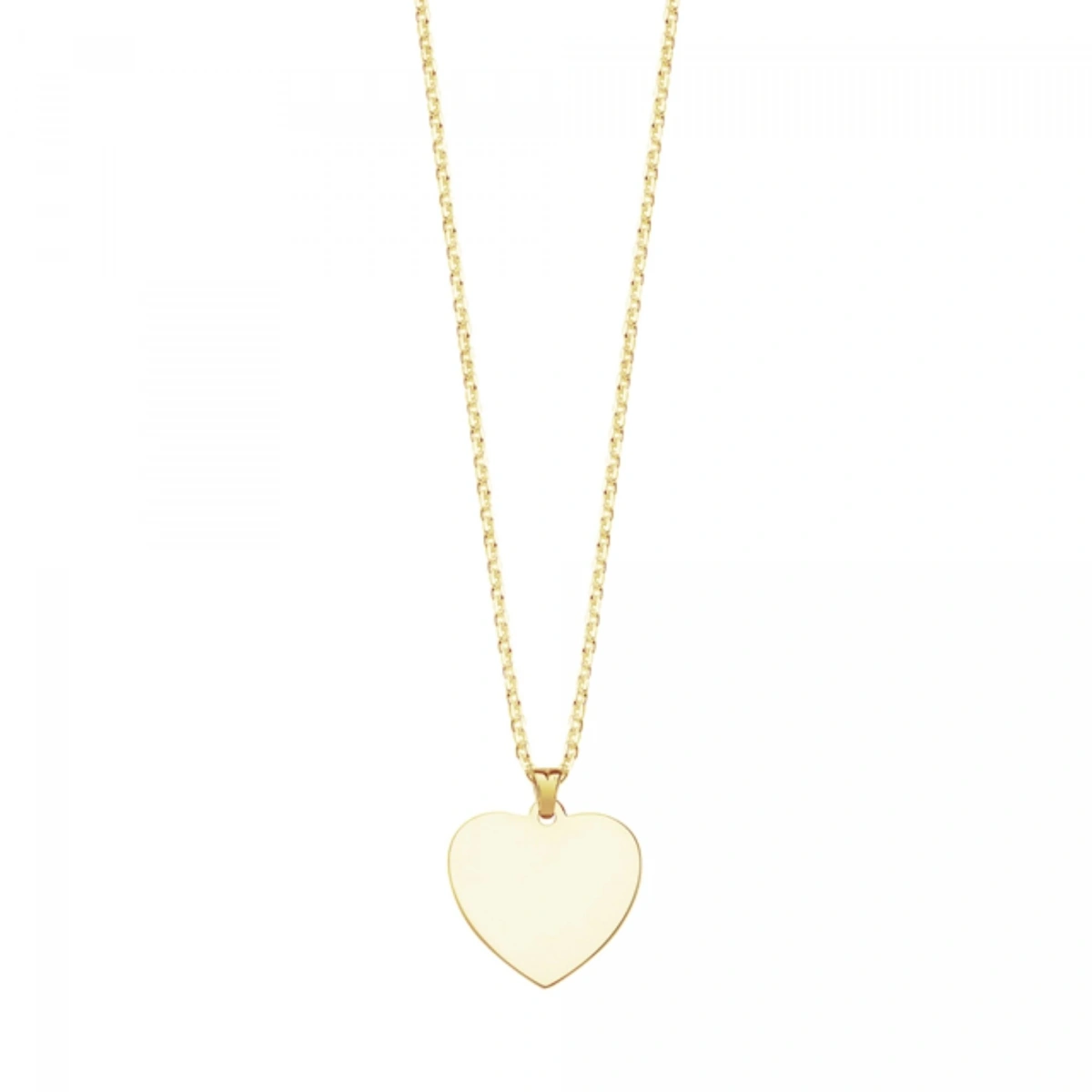 Lazer Kesim Küçük Kalp Plaka Kolye