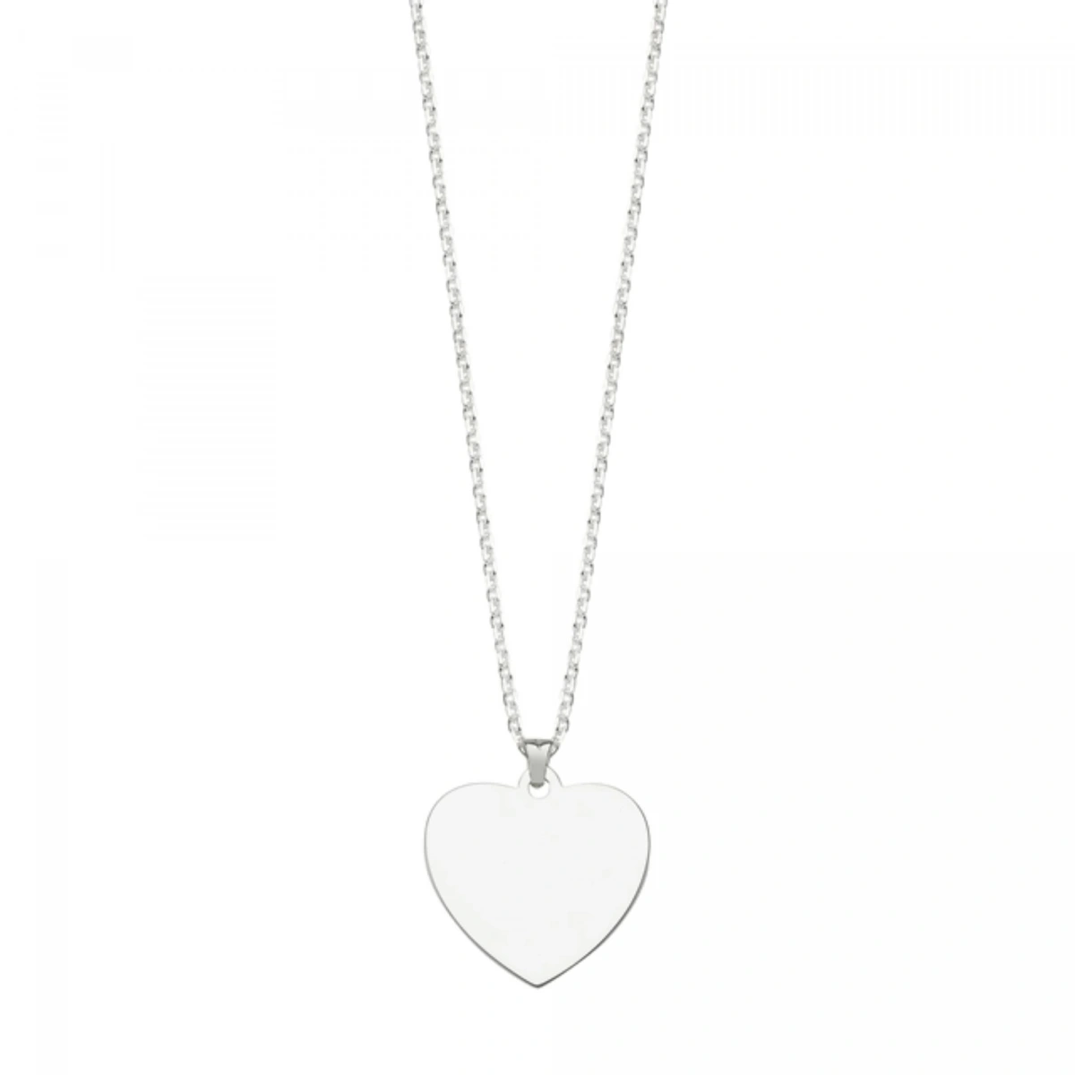 Lazer Kesim Büyük Kalp Plaka Yazı Kolye