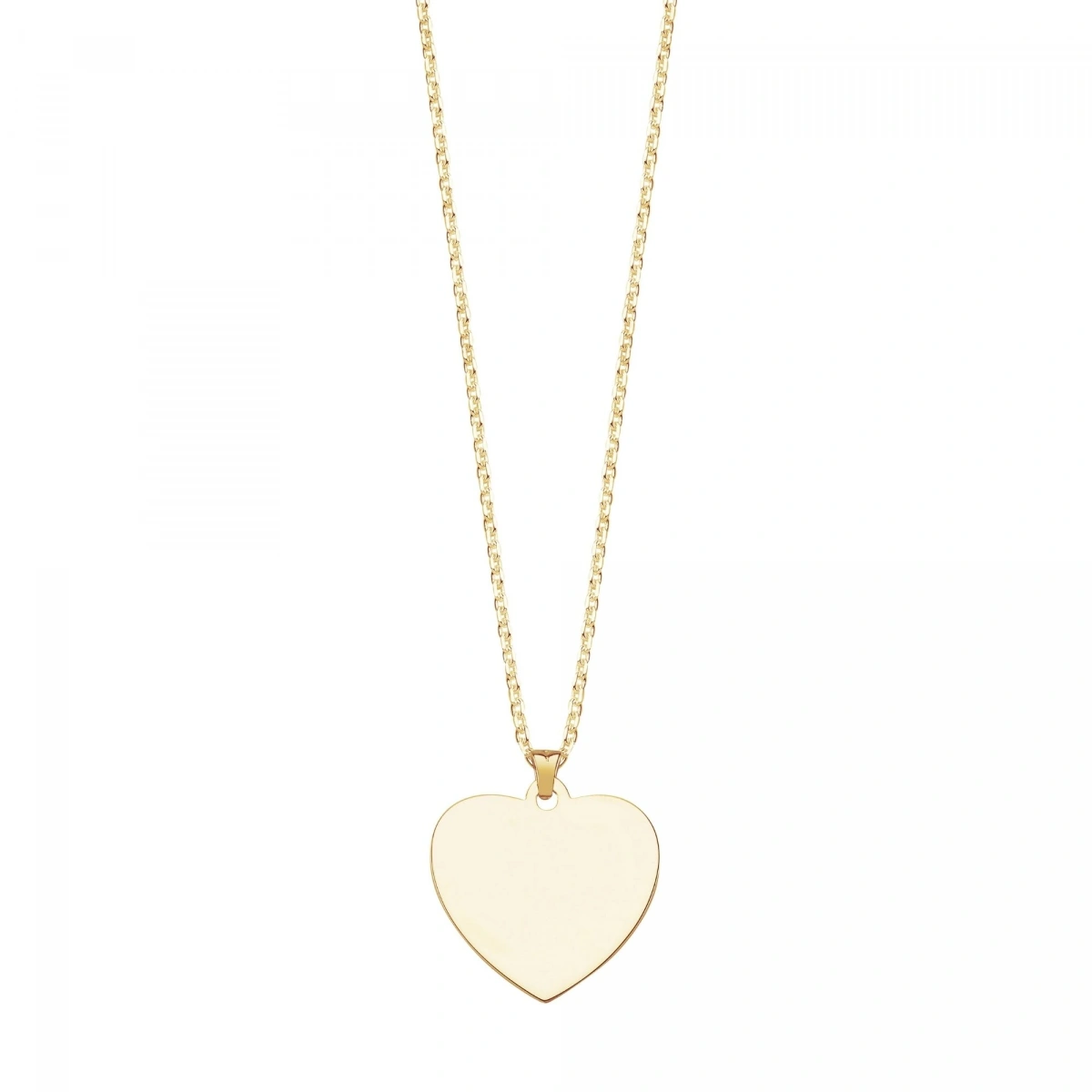 Lazer Kesim Büyük Kalp Plaka Yazı Kolye