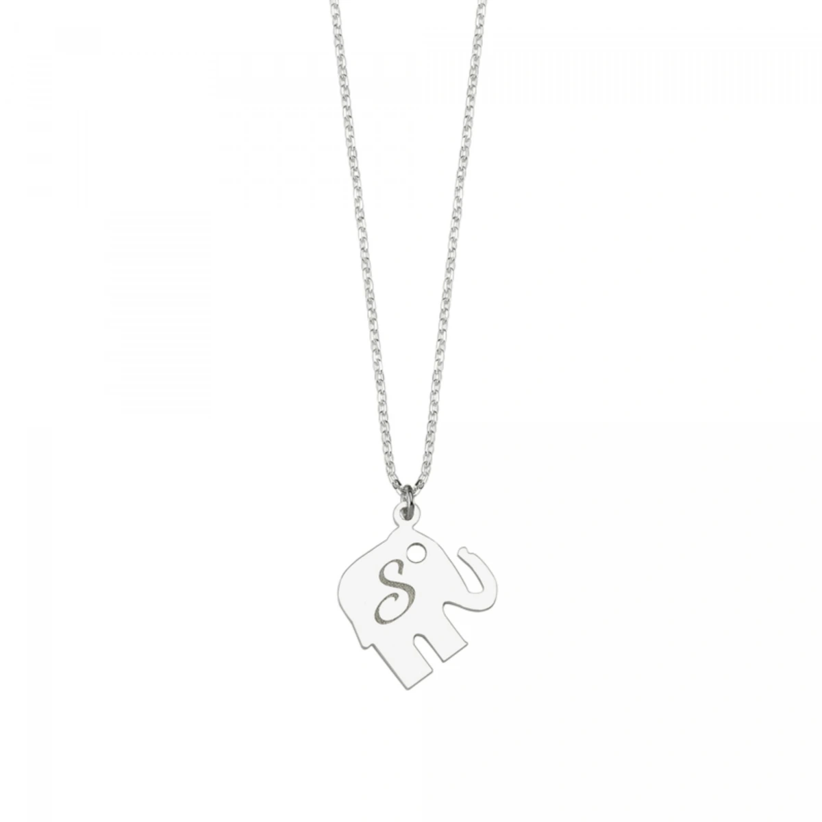 Lazer Kesim Harfli Orta Boy Fil Kolye