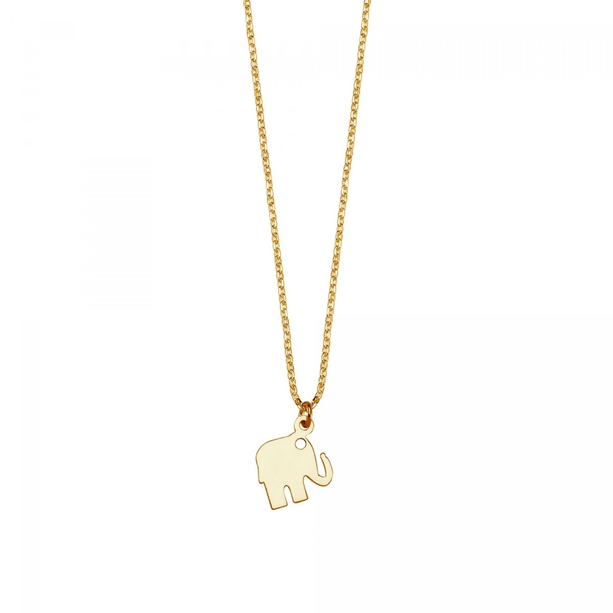 Lazer Kesim Harfli Küçük Boy Fil Kolye