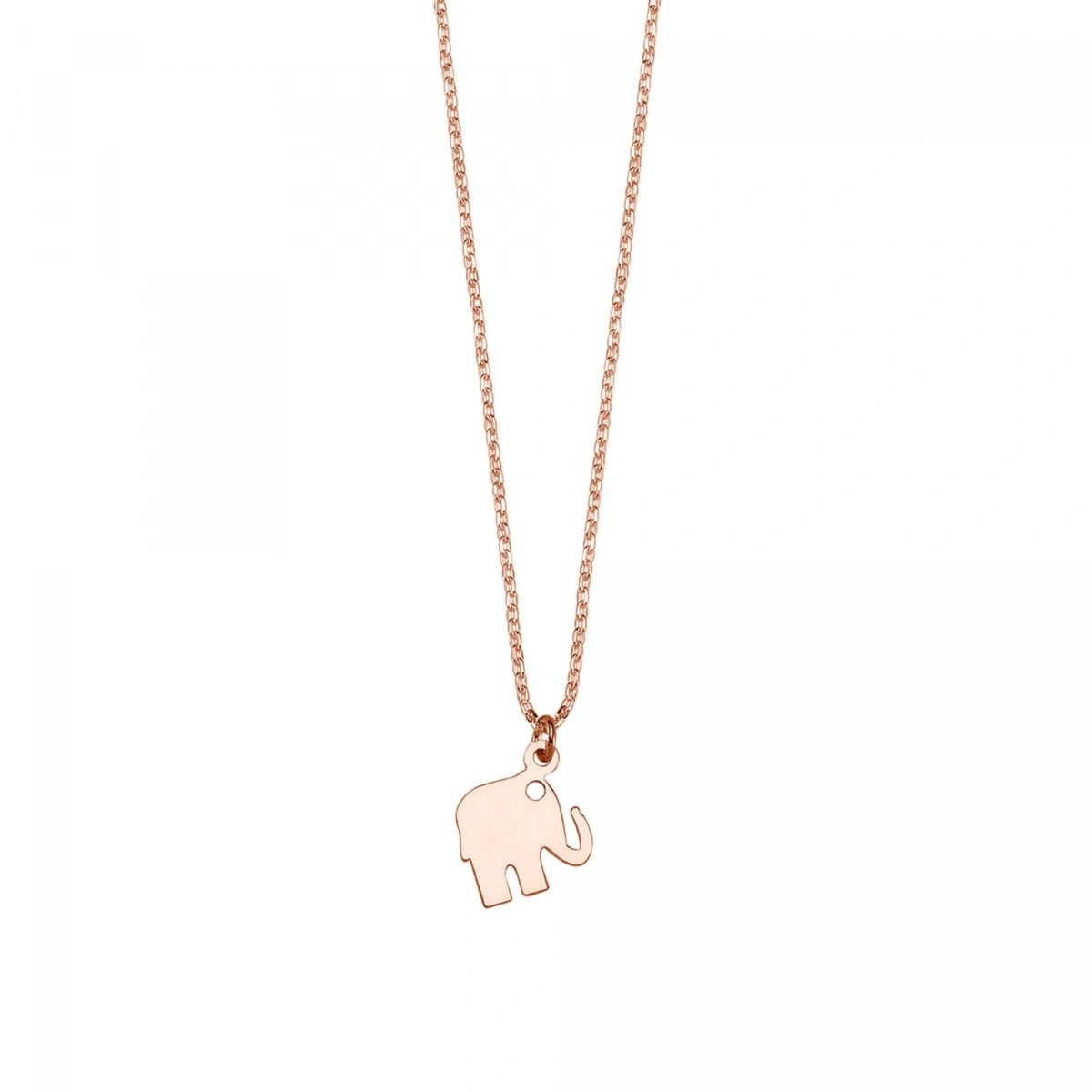 Lazer Kesim Harfli Küçük Boy Fil Kolye