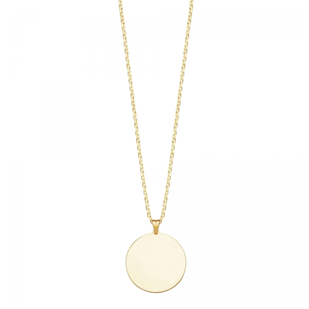 Lazer Kesim Küçük Daire Plaka Kolye