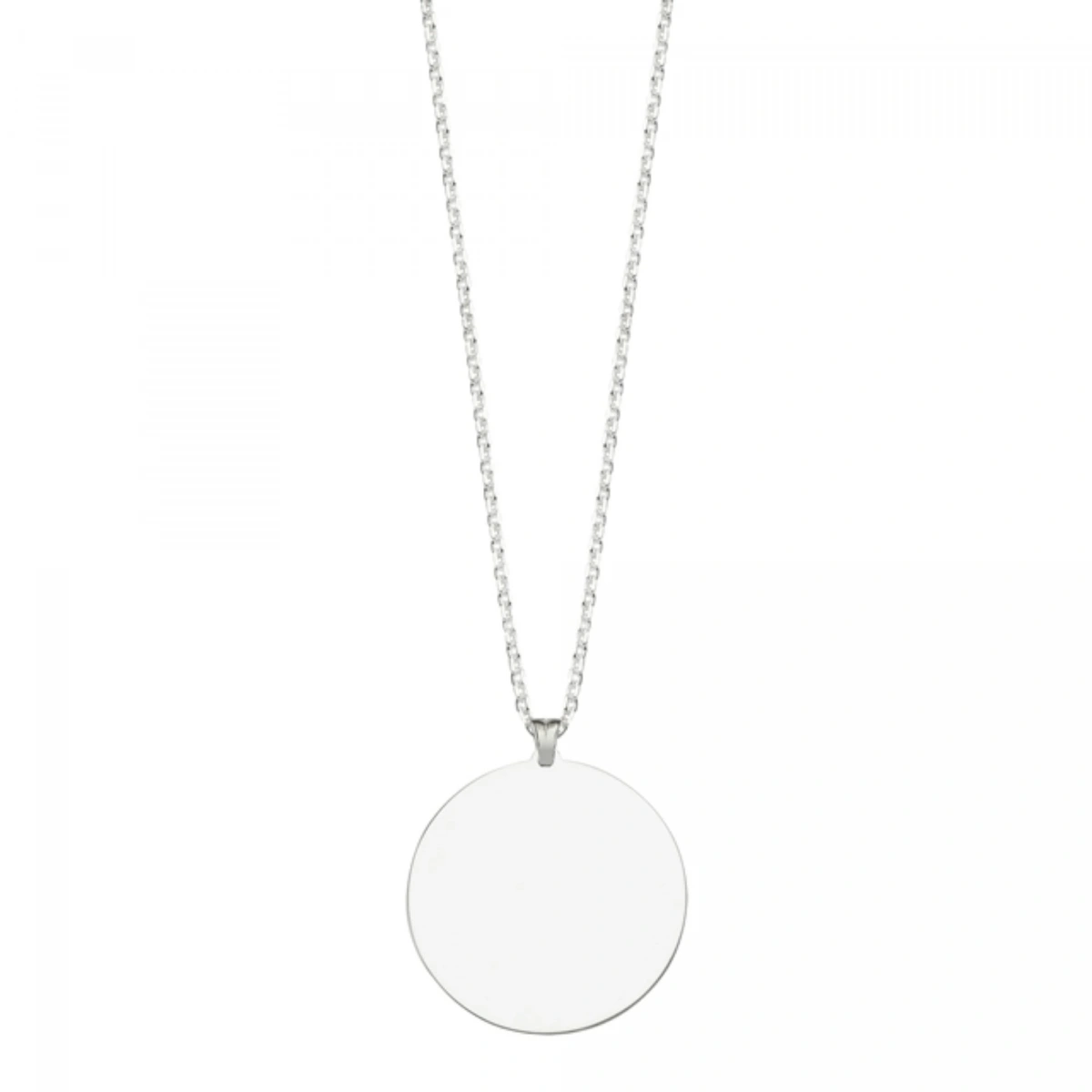 Lazer Kesim Büyük Daire Plaka Kolye