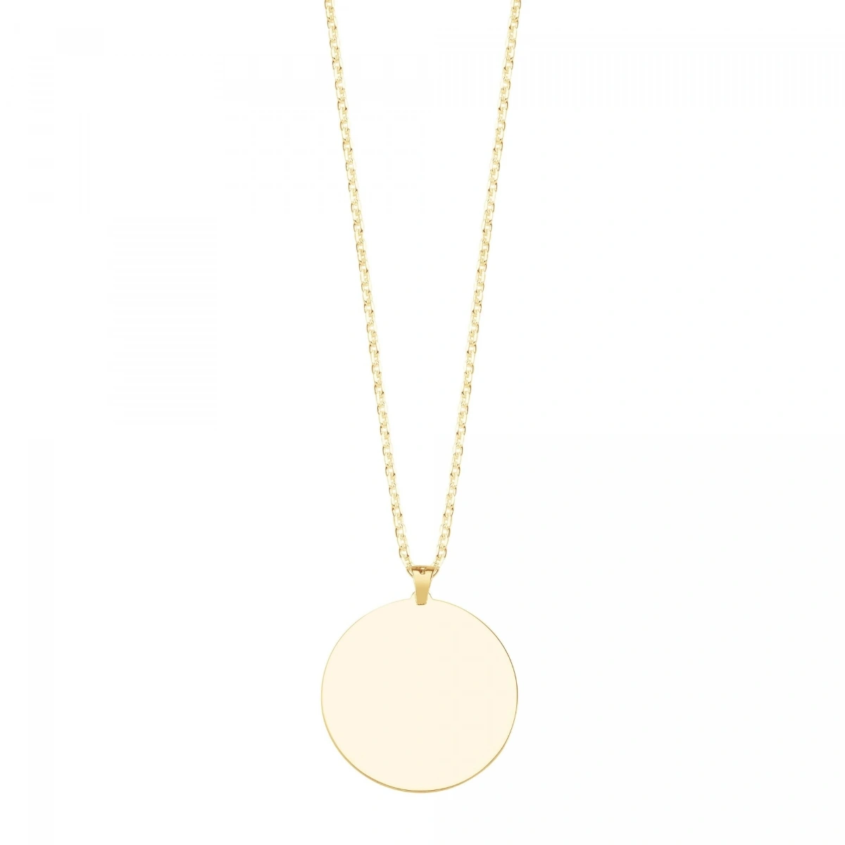 Lazer Kesim Büyük Daire Plaka Kolye