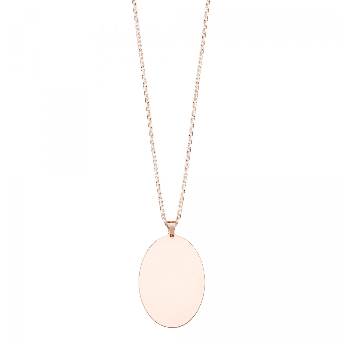 Lazer Kesim Oval Plaka Kolye