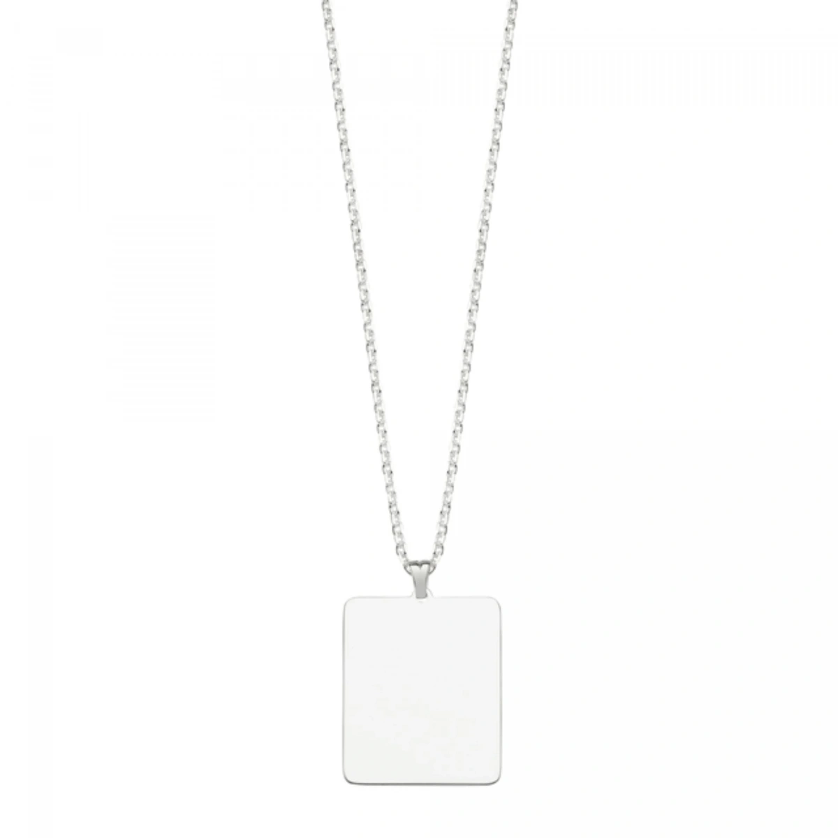 Lazer Kesim Dikdörtgen Plaka Kolye