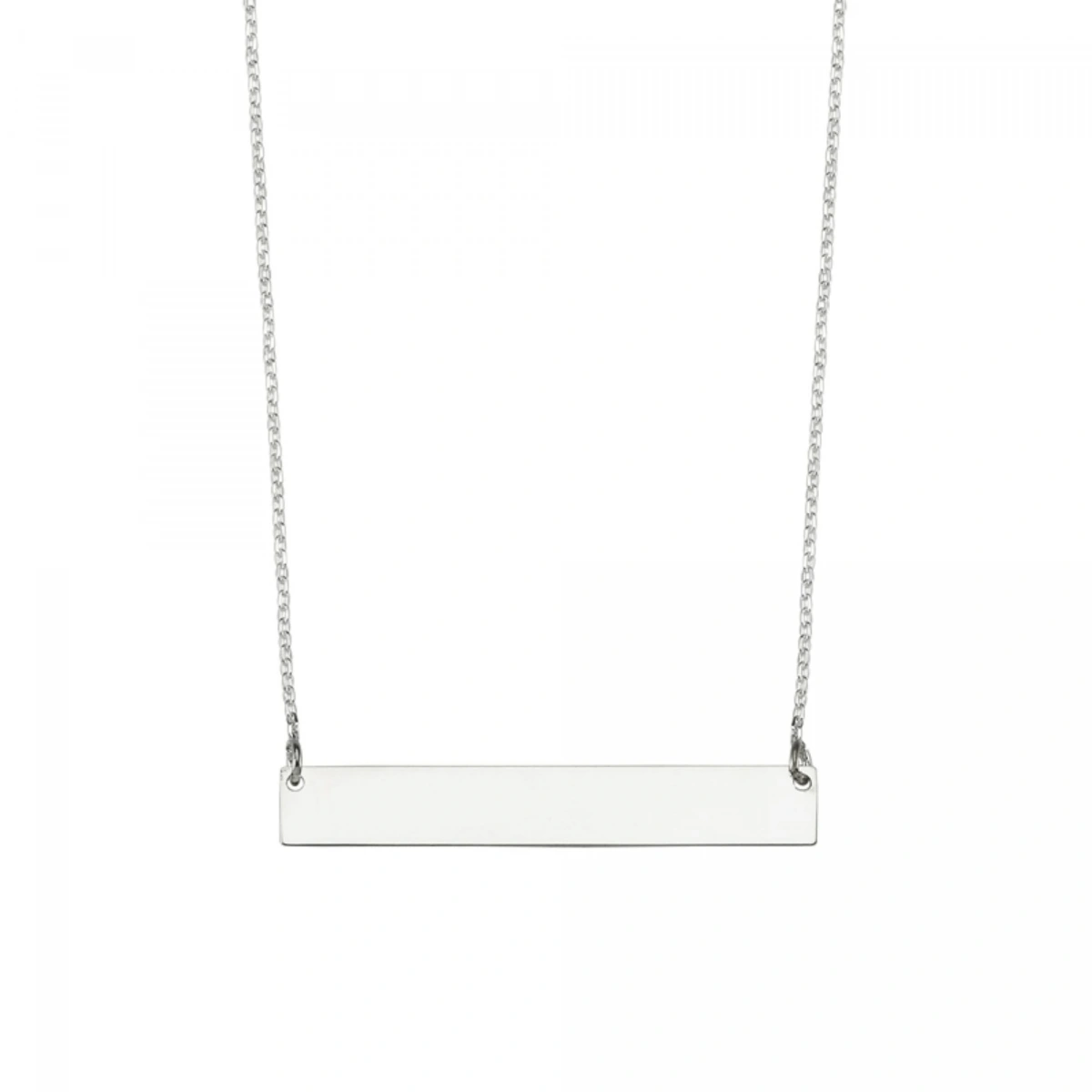 Lazer Kesim Yatay Plaka İsimli Kolye