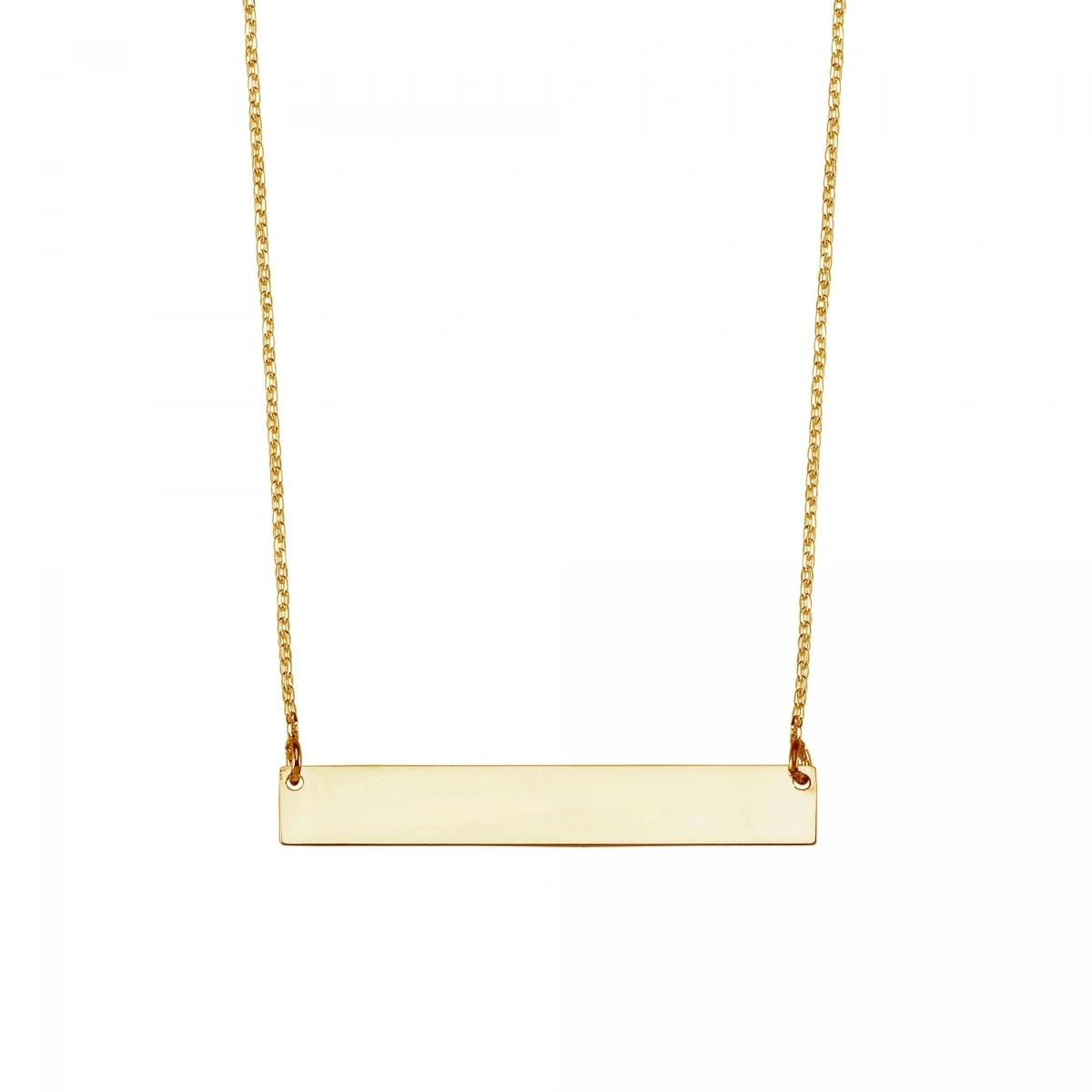 Lazer Kesim Yatay Plaka İsimli Kolye