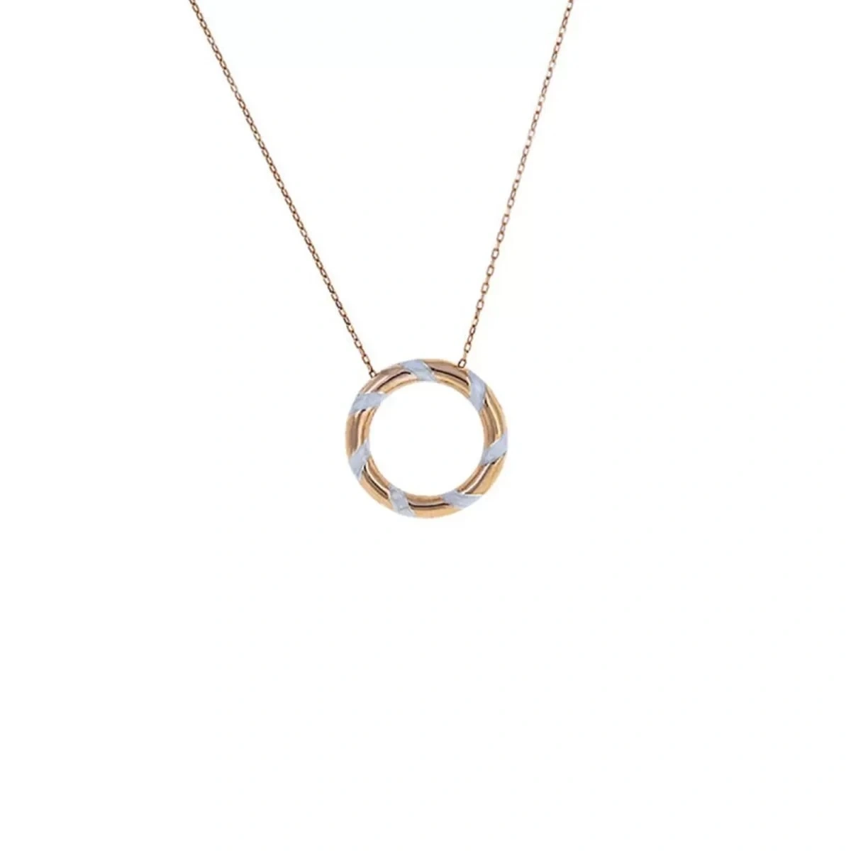 Mavi Mineli Halka Kolye