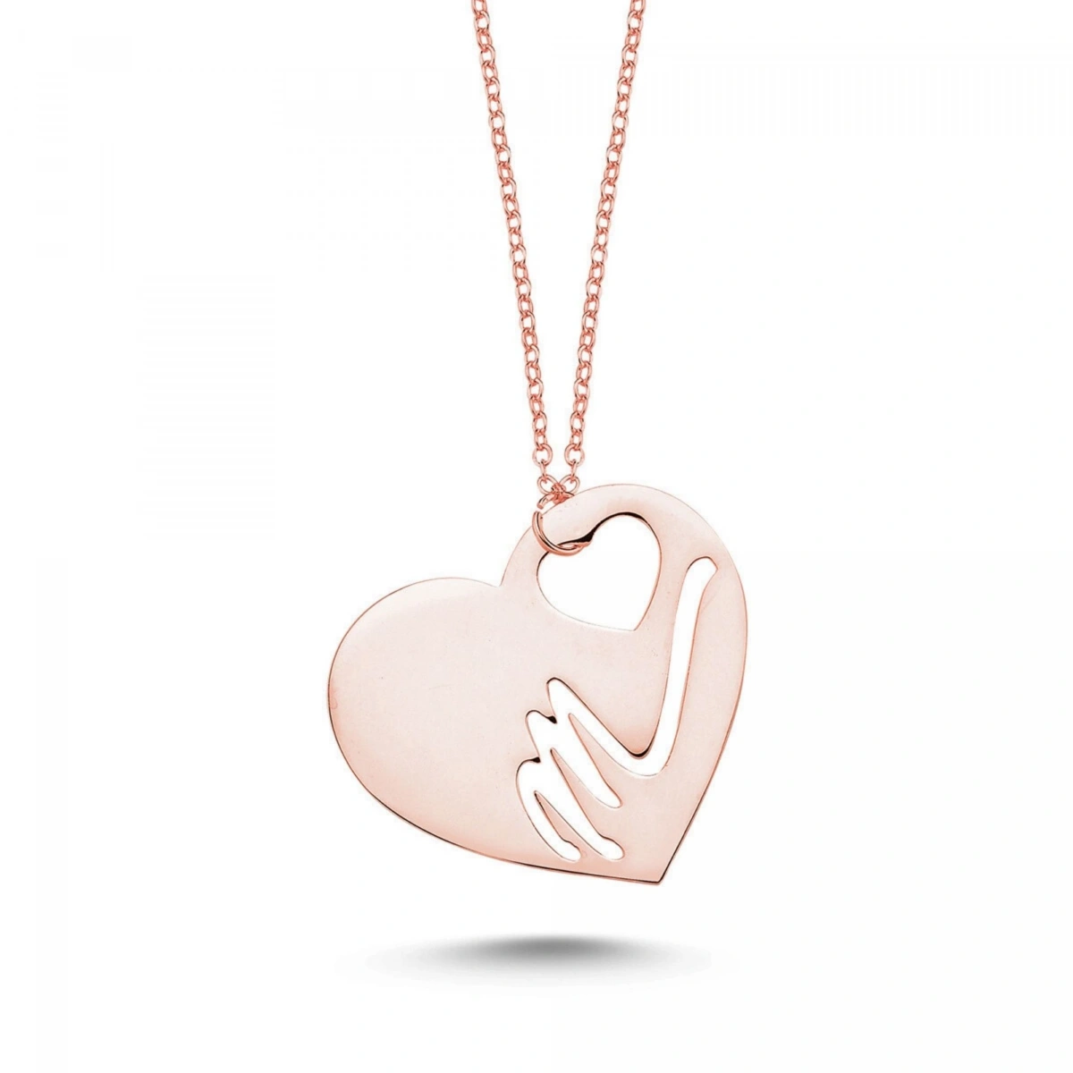 Lazer Kesim Plaka Kalpli ve Harfli Kolye