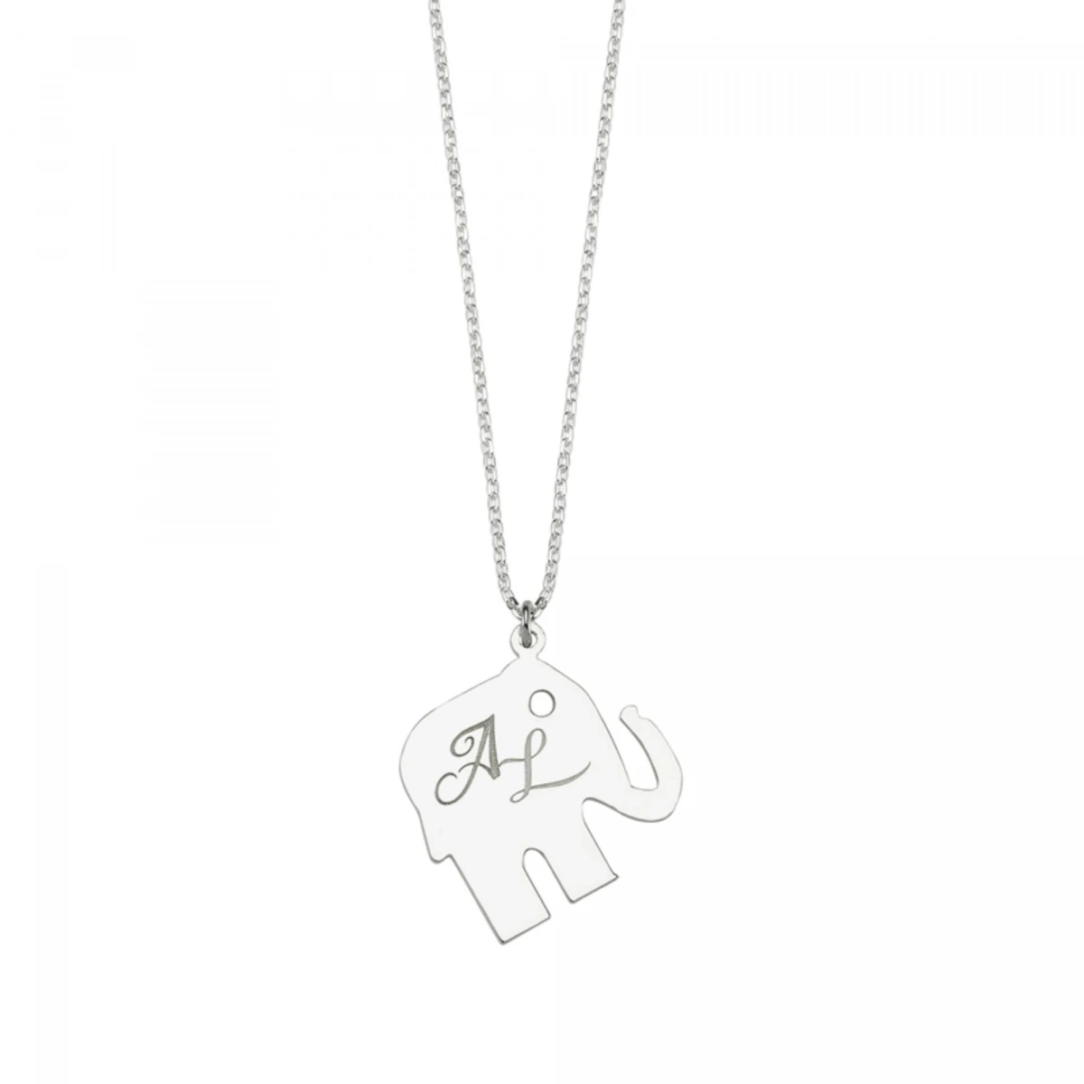 Lazer Kesim Harfli Büyük Boy Fil Kolye