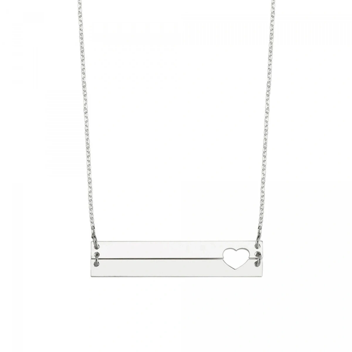 Lazer Kesim Plaka Kalpli Kolye