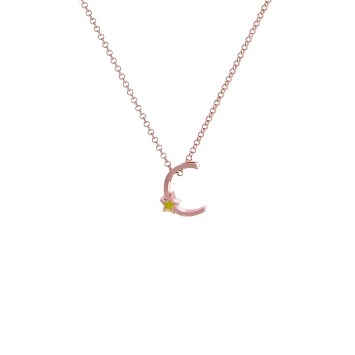 K Harfi Yıldızlı Gümüş Kolye