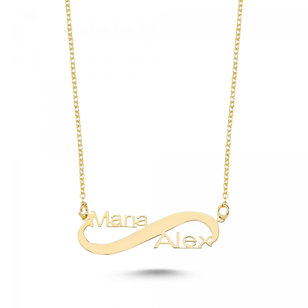 Lazer Kesim Sonsuzluk İsim Kolye