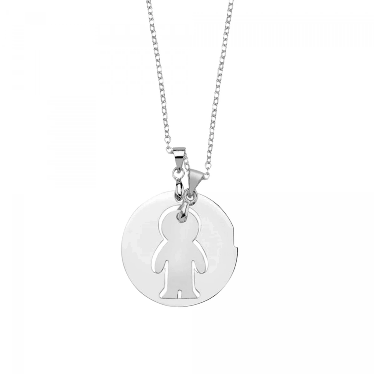 Lazer Kesim Erkek Çocuk Figürlü Kolye