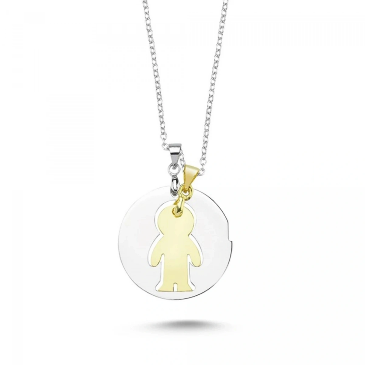 Lazer Kesim Erkek Çocuk Figürlü Kolye