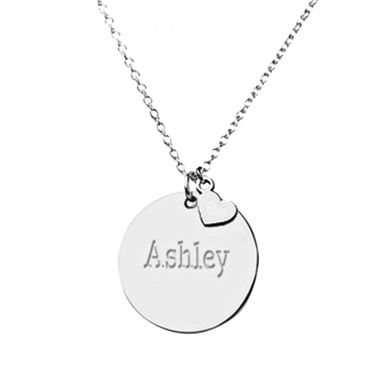 Lazer Kesim Plaka İsimli Kalpli Kolye