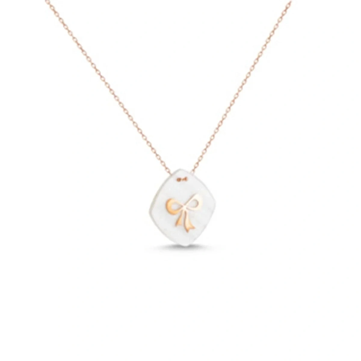 Elips Sedefli Kurdele Kolye