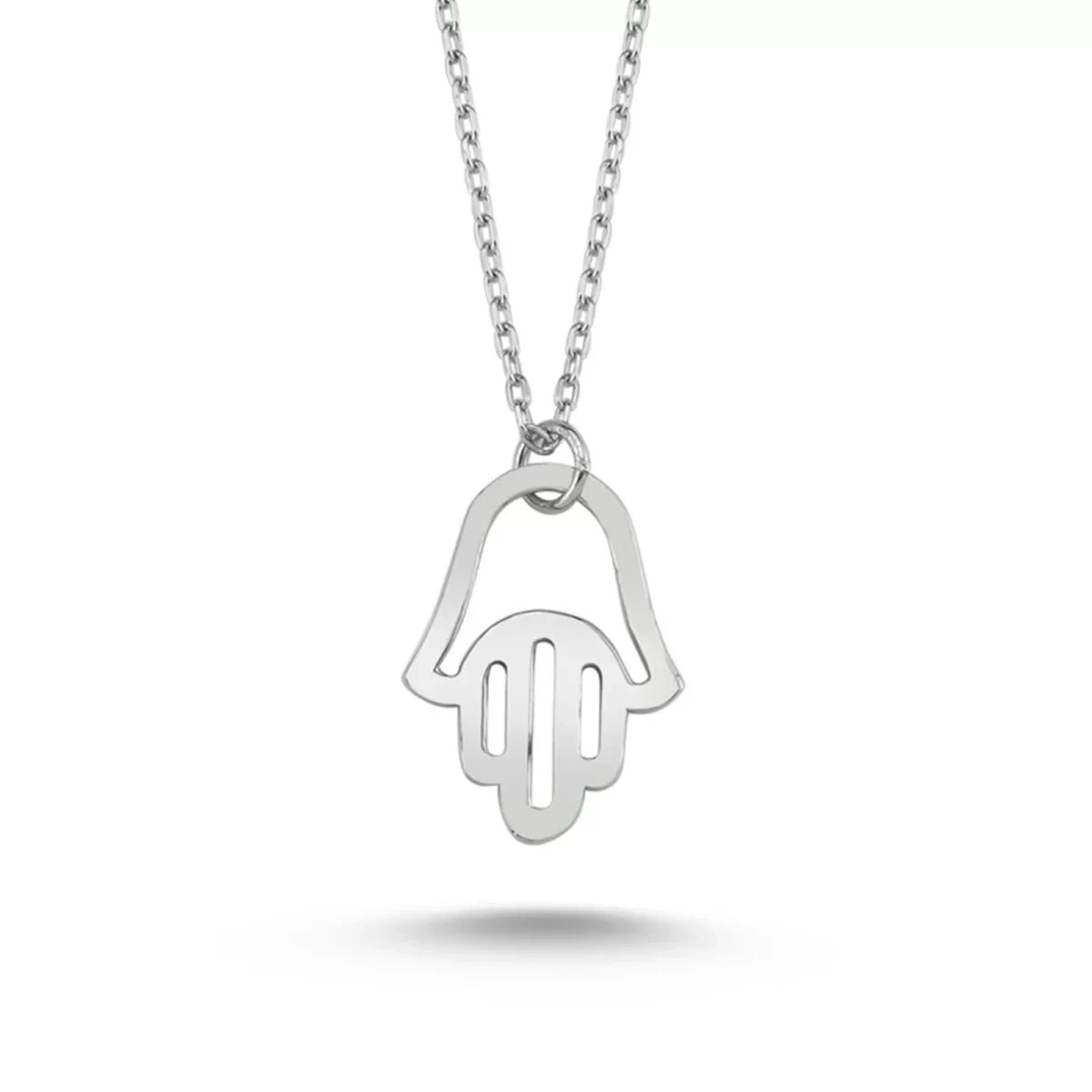 Fatma Ana Eli Gümüş Kolye