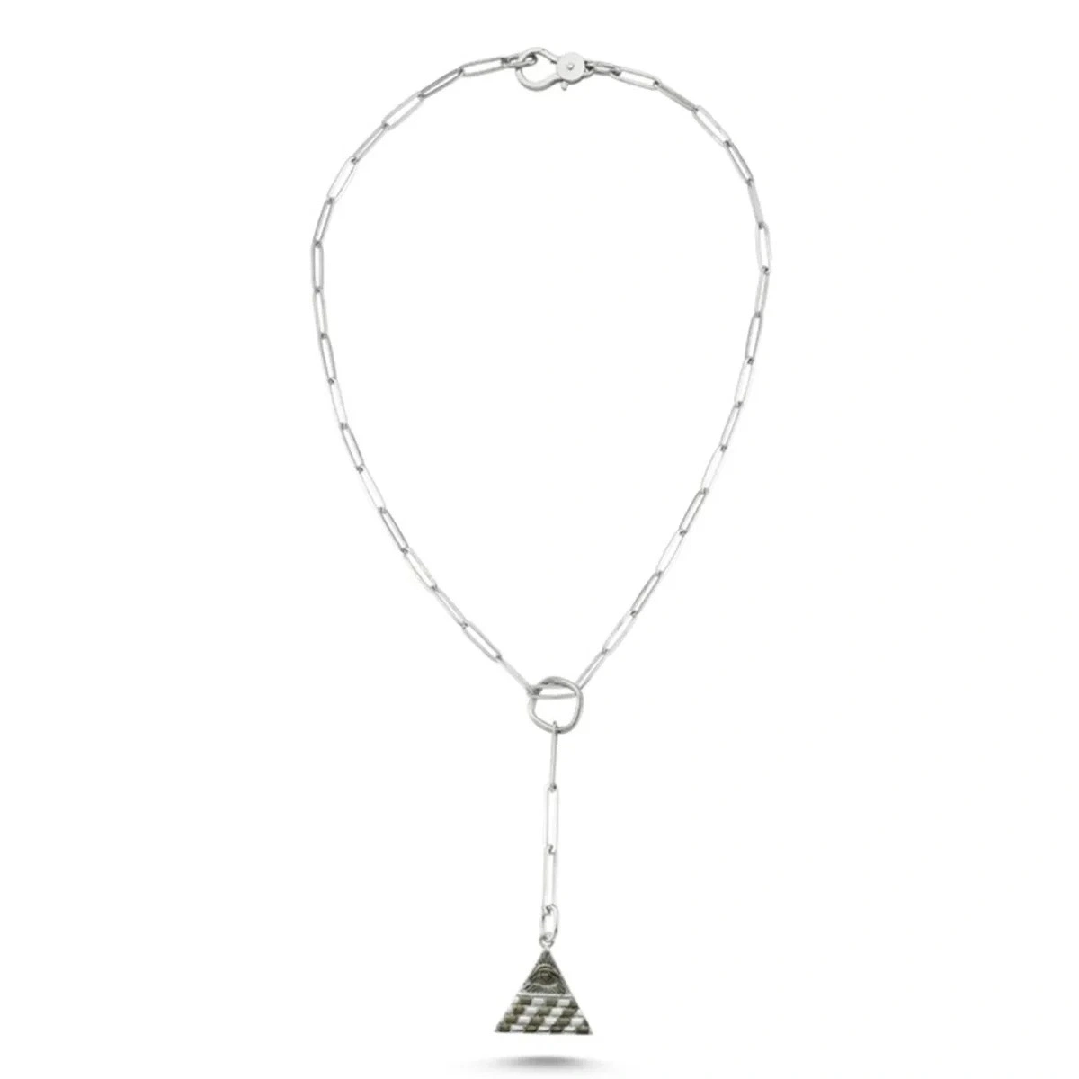 Modern İtalyan Zincir Ra Gözü Piramit Kolye