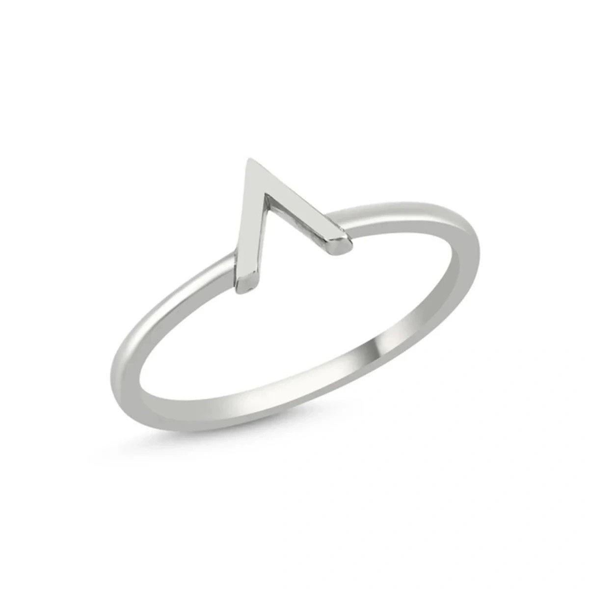 Modern Minimal V Apolet İşaret Parmağı Yüzüğü