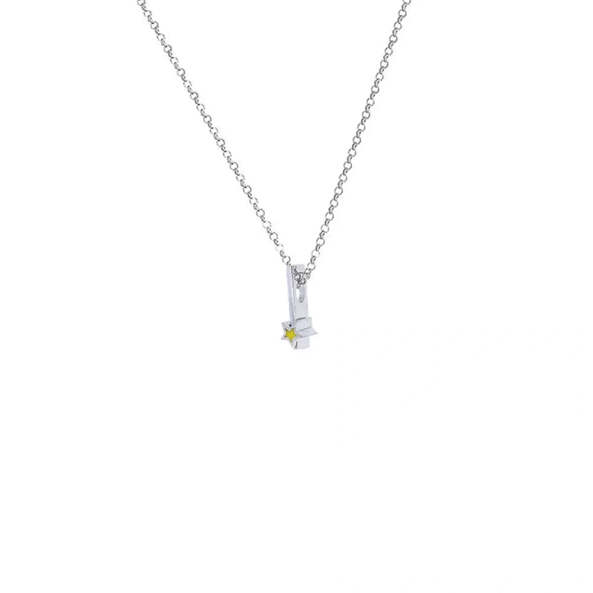 I Harfi Yıldızlı Gümüş Kolye