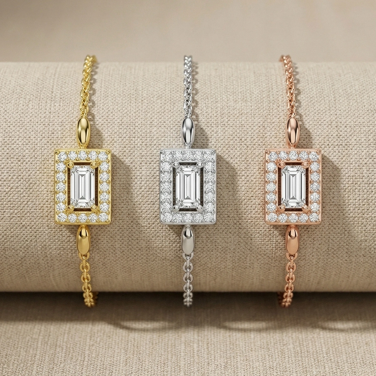 Baget Taşlı Altın Bileklik