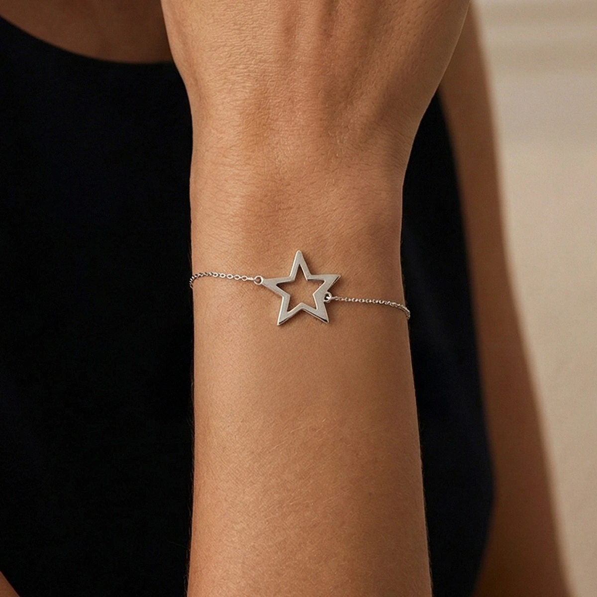 Yıldız Plaka Altın Bileklik